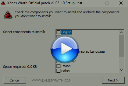 C&C 3: Kane's Wrath official 1.02 Patch - Kanes wrath
