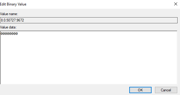 Binary edite value